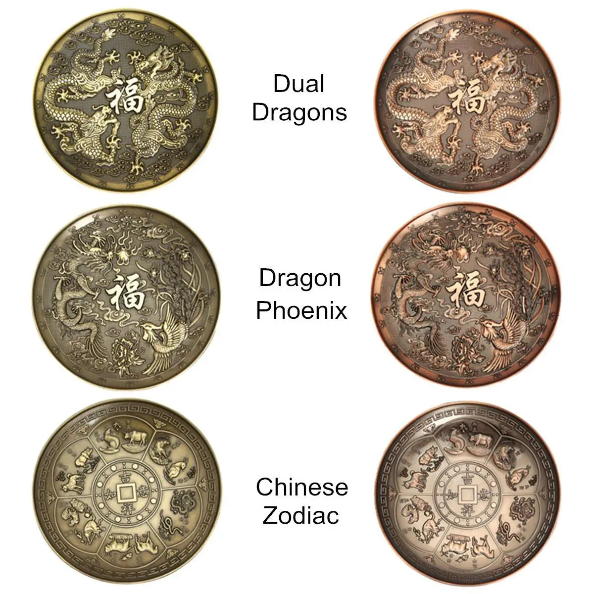 F Retro Incense Holder Metal Dragon and Phoenix Lotus Incense Burners for Incense Sticks Cone Censer Plate Buddhism Home Decor