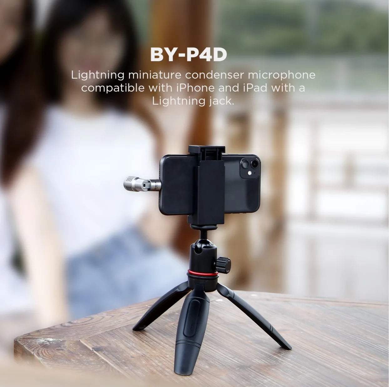 BOYA BY-P4 Condenser Wireless Microphone Plug and Play Mic For iphone Type-c Smartphone Camera Youtube Live Streaming Blogger