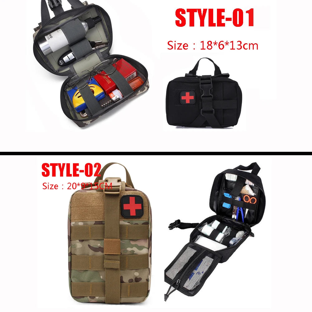 Quick Release First Aid Pouch Patch Bag Molle Amphibious Tactical Medical Kit EMT Emergency EDC Rip-Away Survival IFAK Hunting