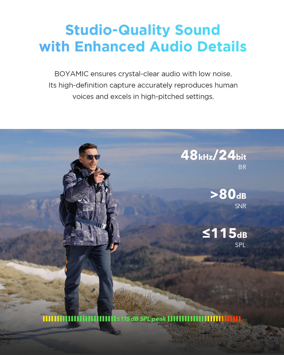 BOYA BOYAMIC Professional Wireless Lavalier Lapel Microphone for iPhone Android Camera Youtube Streaming Record Interview Vlogs