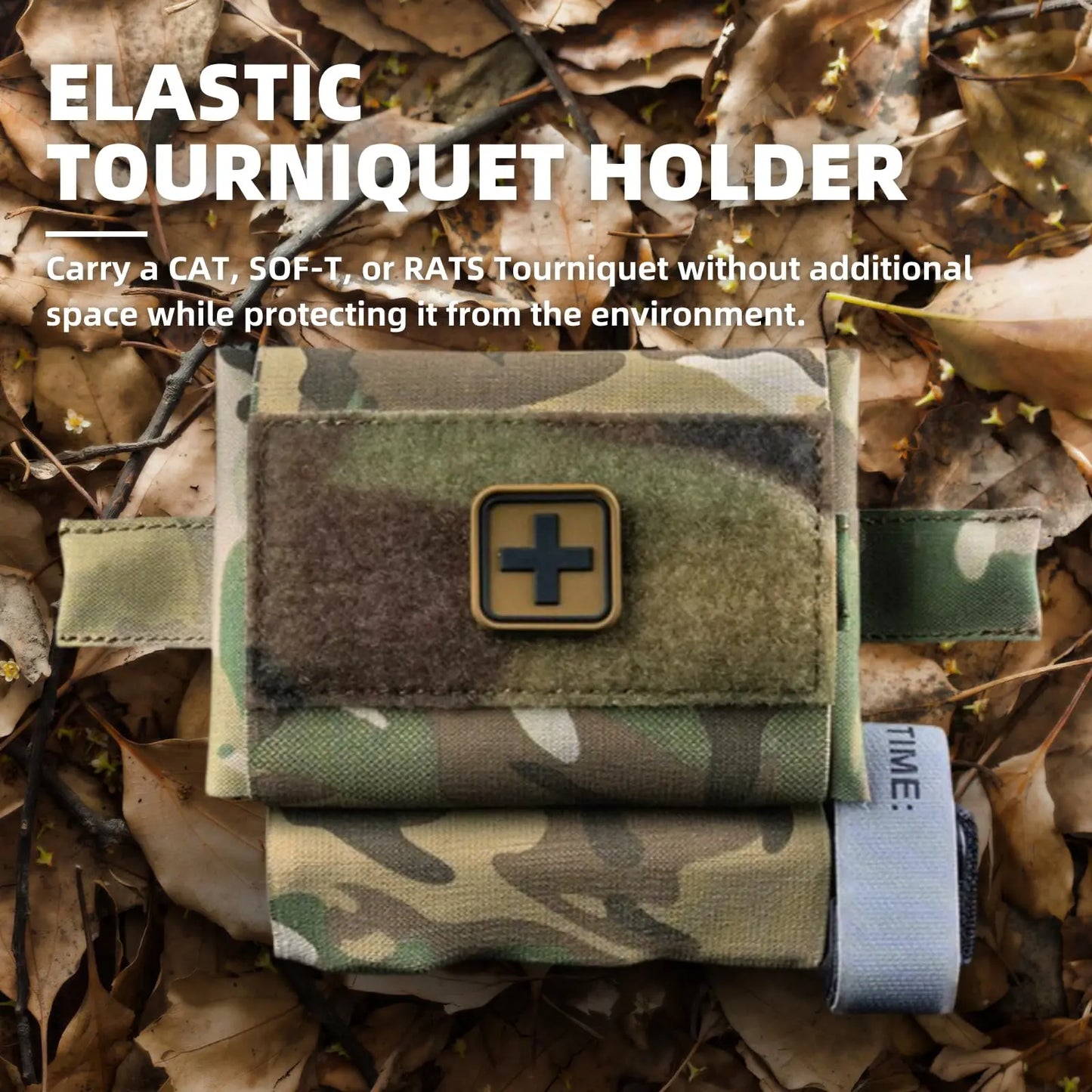 2-in-1 Micro Med Kit Medical Pouch, Tactical Mini First Aid IFAK Pouch with Tourniquet Holder, Empty Small Compact Medical Pouch